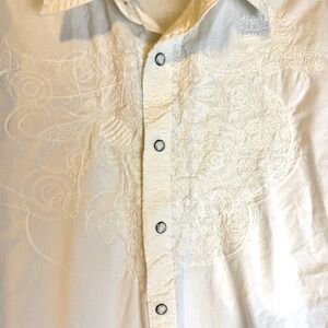 Calvin Klein Jeans Romantic Embroidered Button Up Shirt Men’s Large